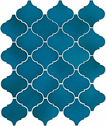 Арабески Майолика Синий глянец 260х300х7мм чип 6,5х6,5мм. Плитка мозаичная KeramaMarazzi (0.59/10)